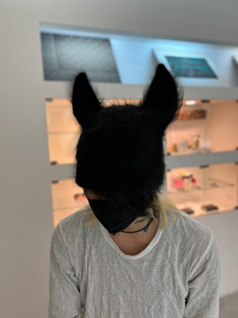 LAD MUSICIAN / CASHMERE KNIT DEVIL CAP 