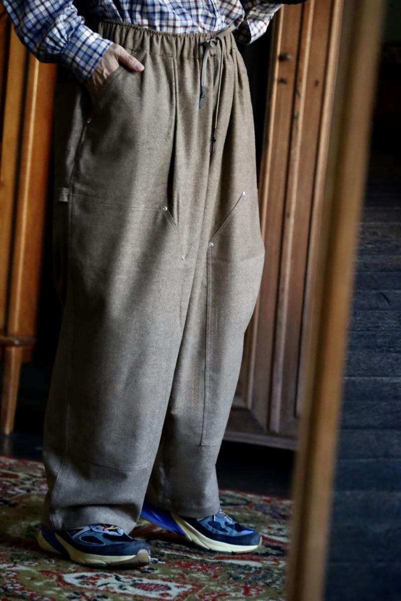 S.F.C 25FW エスエフシー CASHMERE WOOL DOUBLE KNEE PANTS(SFCFW25P08)Beige M★11月22日(土)発売!