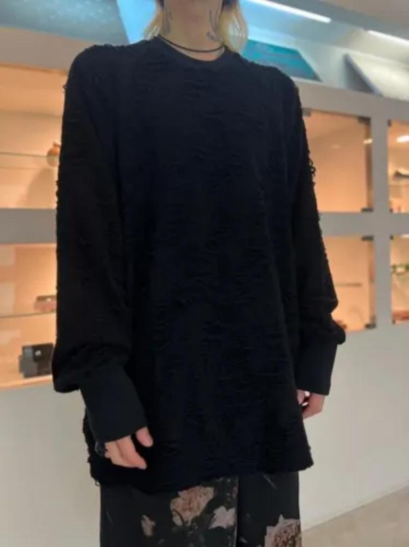 A.F ARTEFACT / Damage Pile Dolman Top ����