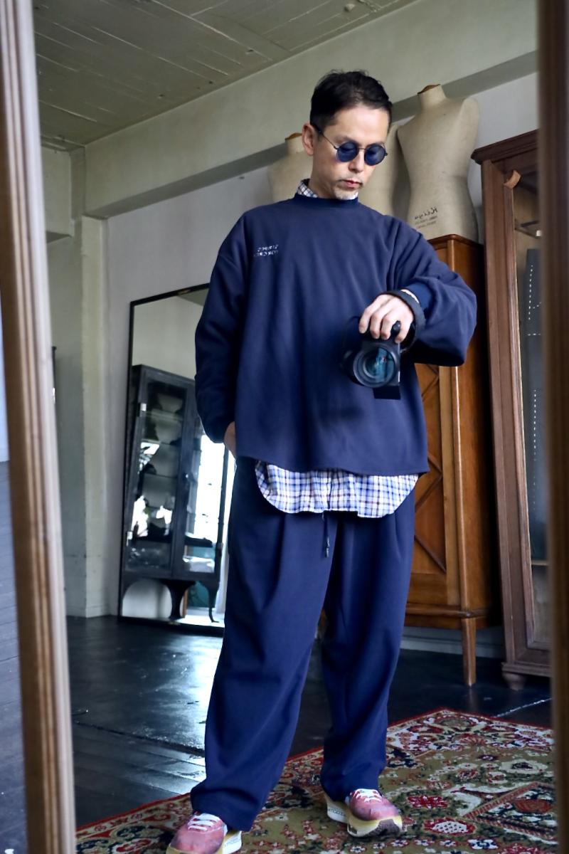 S.F.C 25FW SPOT �������ե��� FLEECE WIDE TAPERED EASY PANTS(SFCFW25P01SP)Navy��12��20��(��)ȯ��! 