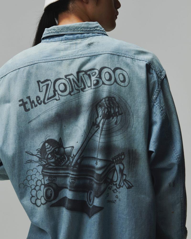 BOW WOW �Х��復 SKETCH ZOMBOO USN CHAMBRAY SHIRT AGED(BW261-SZUCS) INDIGO��1��2��11:00ȯ��! 