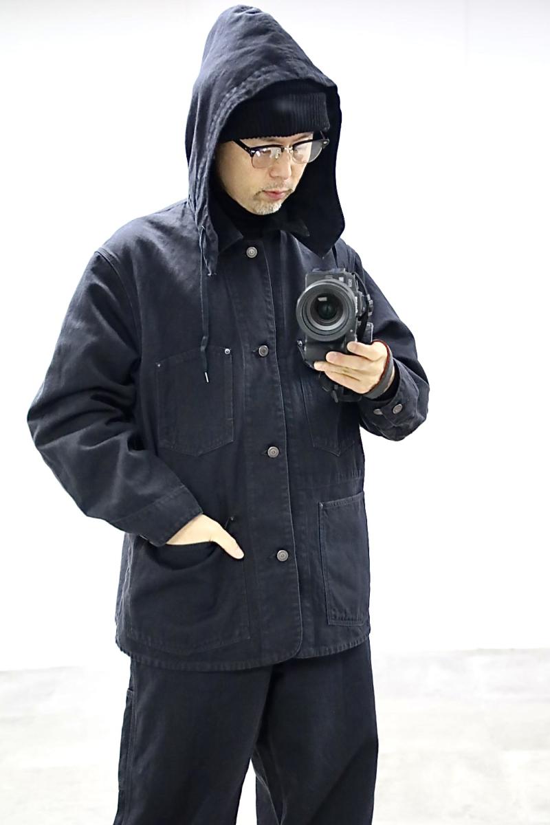 A.PRESSE ���ץ�å� 2026 STYLE1 Vintage Silk Hemp Coverall Jacket (26SAP-01-17)BLACK