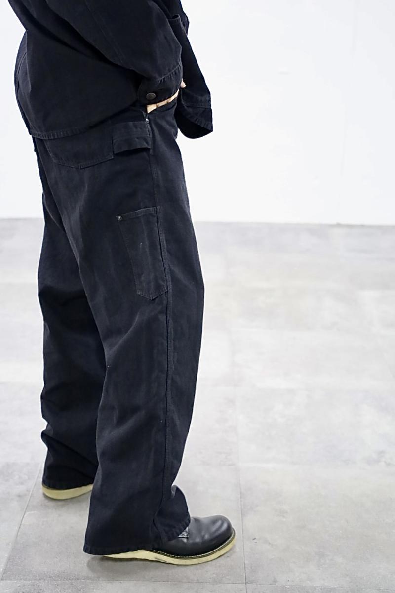 A.PRESSE ���ץ�å� 2026 STYLE1 Vintage Silk Hemp Painter Pants (26SAP-04-07)BLACK