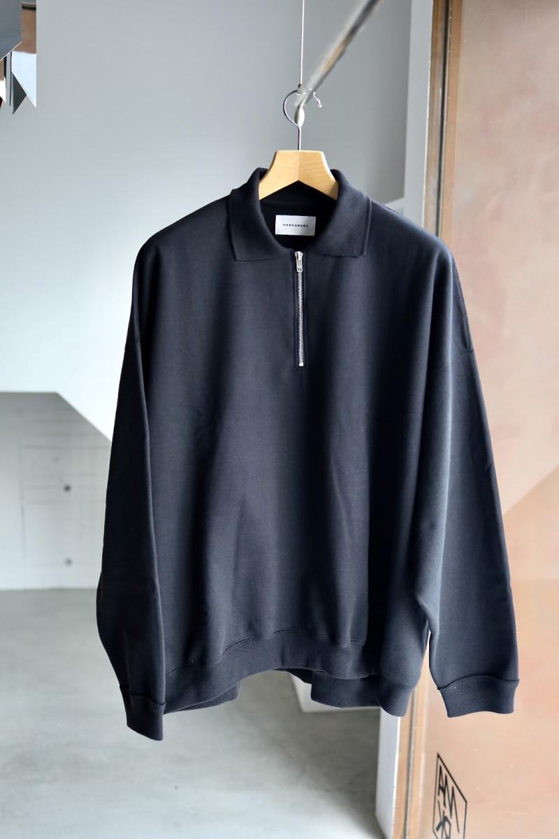 MARKAWARE 26SS HALF ZIP POLO HUGE SWEAT(A26A09CS03C)BLACK������ȯ��!