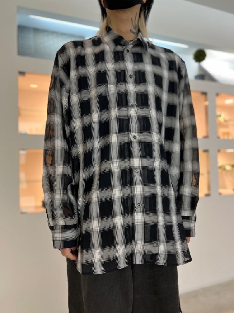 my beautiful landlet / CALVIA STRIPE��SIZZLE CHECK BIG SHIRT ����