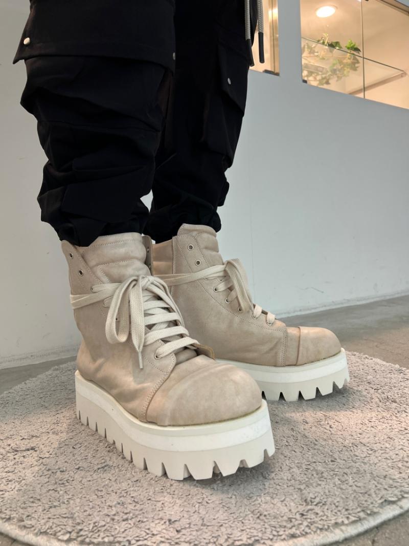 A.F ARTEFACT��Portaille / Japanese goat Sneakers Boots / Ash Pink��White ����