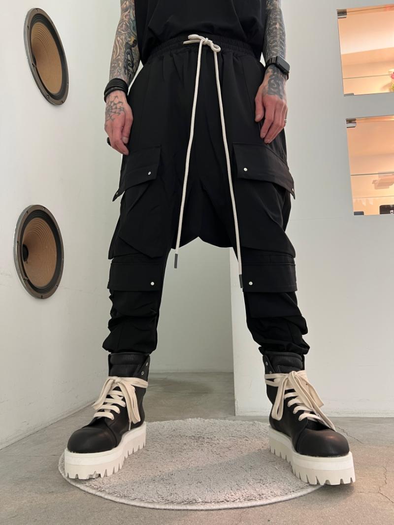 A.F ARTEFACT / Stretch Nylon Military Sarouel Pants ����