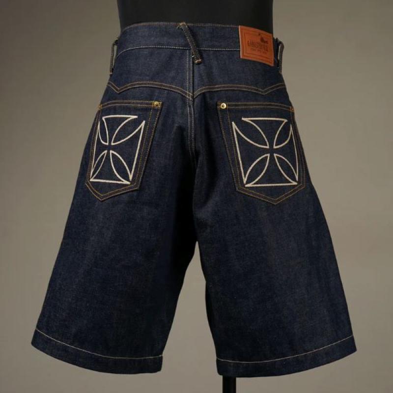 GANGSTERVILLE(����󥰥�����������)����THUG-DENIM SHORTS IRON CROSS��������