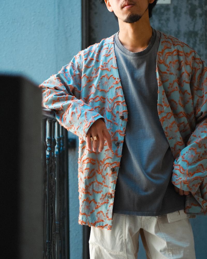 ��TUITACI:FLOWER JQD SHIRTS CARDIGAN��