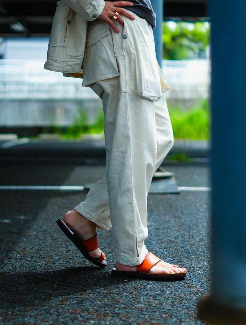 ��SASSAFRAS:Digs Crew Pants 4/5_8oz Denim��