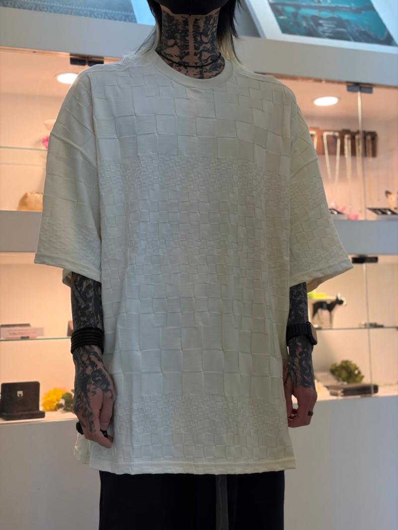 A.F ARTEFACT / Gradient Plaid Pattern Jumbo Tee ����