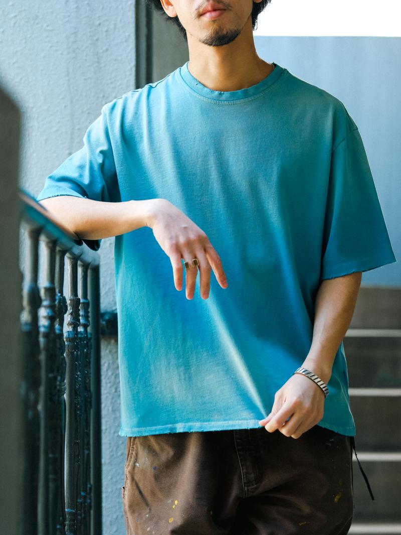 【MOOJIMOOJI:OVERSIZED CROP TEE_AGED】