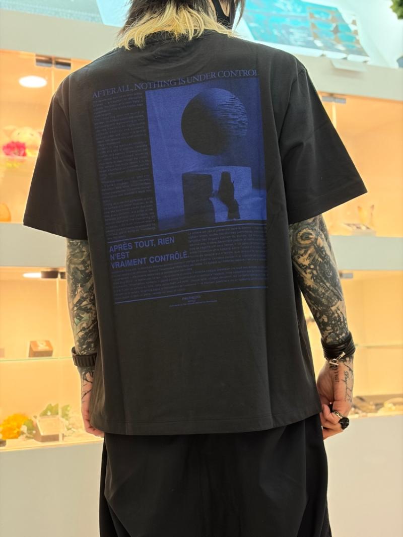PHILTHEORY / Glitch poem back graphic T-shirts ����