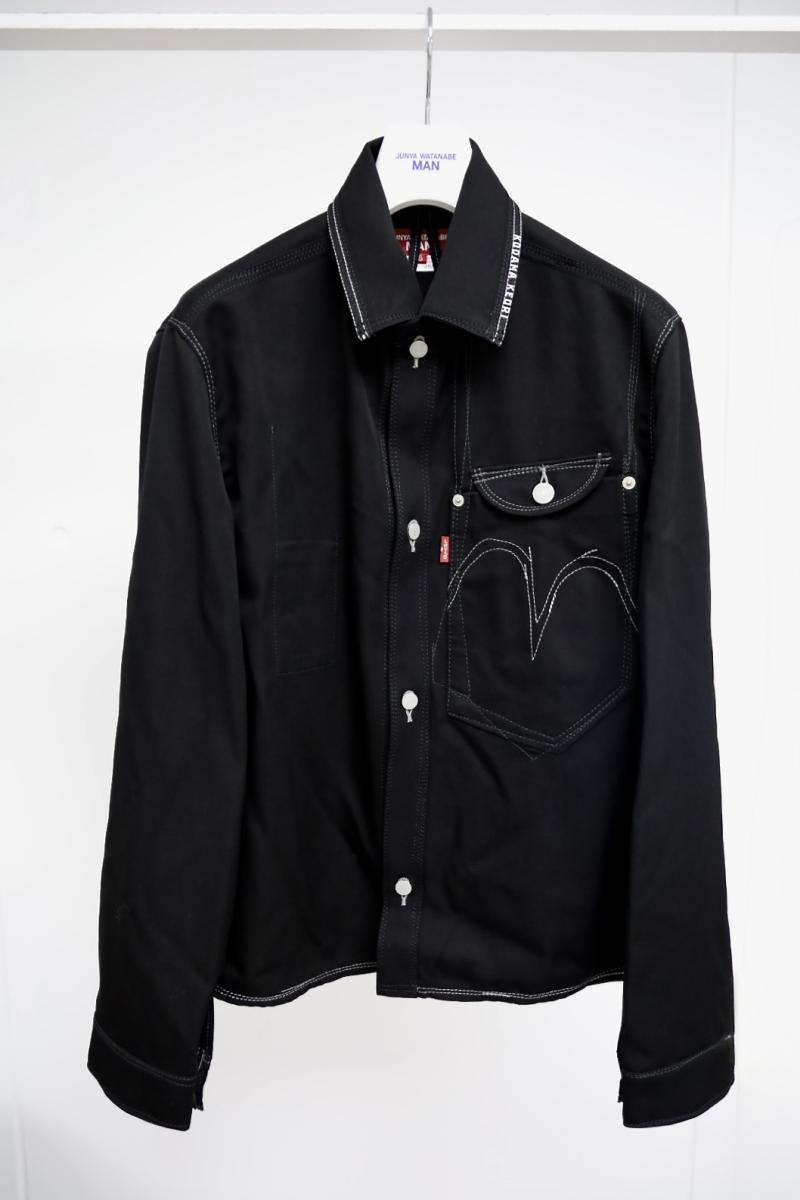 JUNYA WATANABE MAN ������勵�ʥ٥ޥ� 26FW Levi's W�͡��� �����륷��ĥ��㥱�å�(WR-J203-051)BLAC��