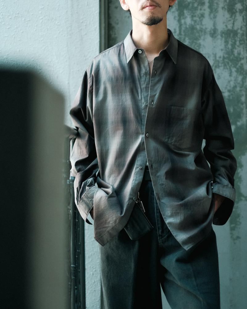 ��TOHNAI:COTTON CHECK / REGULAR COLLAR SHIRT��
