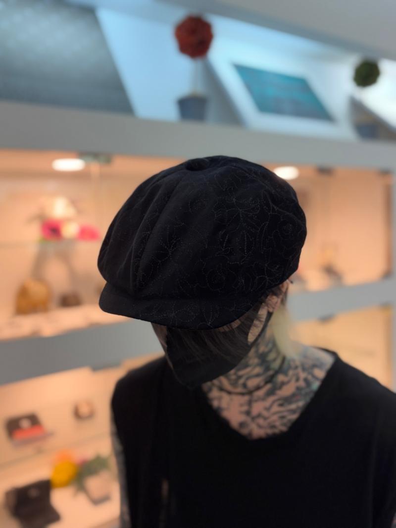 LAD MUSICIAN / COTTON VELVETEEN SMALL ROSE CASQUETTE ����