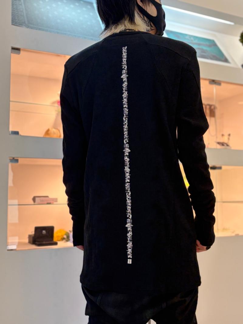 A.F ARTEFACT / Back-Printed Waffle Jersey Long Sleeve ����