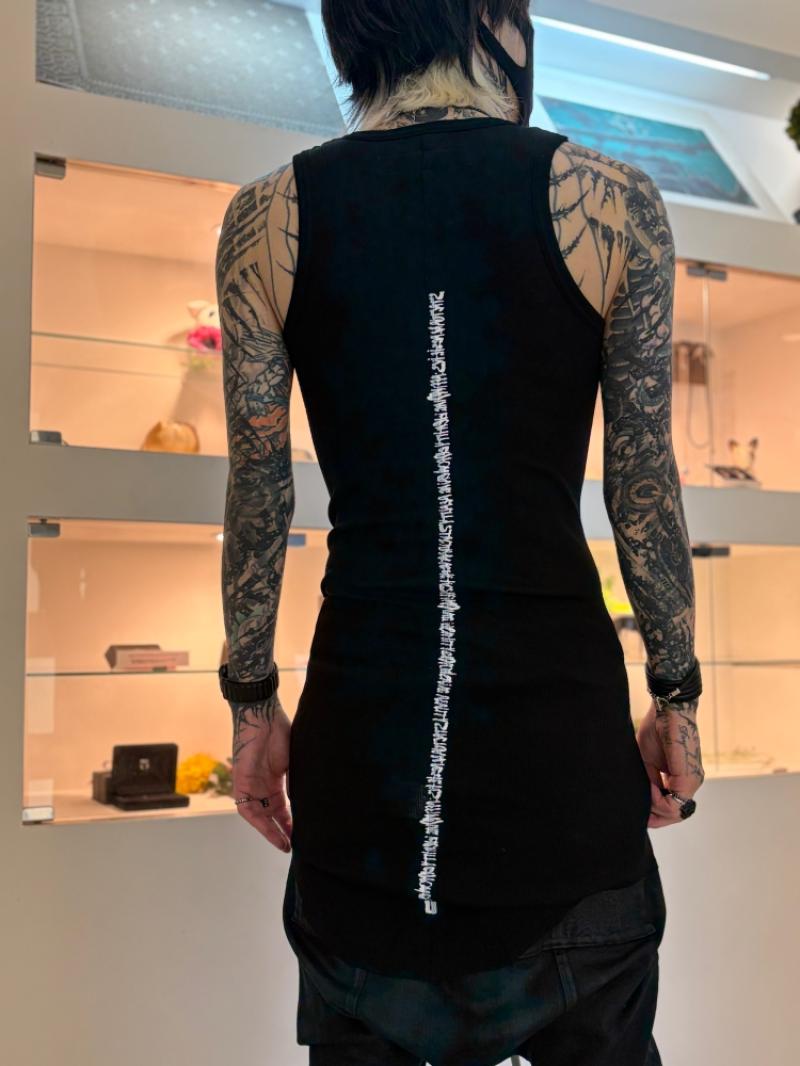 A.F ARTEFACT / Back-Printed Rib Tank Top ����