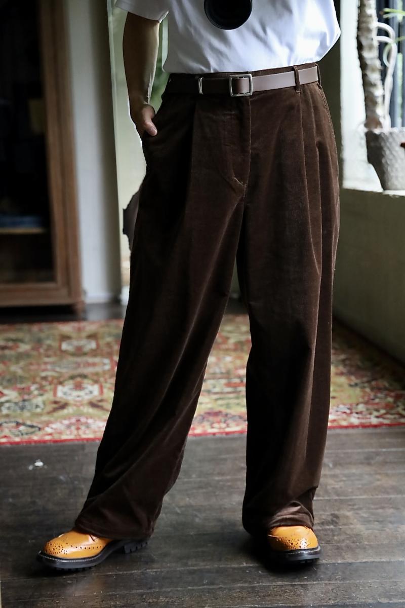 FreshService �ե�å��奵���ӥ� 26AW AIR CORDUROY WIDE TROUSERS(FSC263-40087)BROWN��10��3��(��)ȯ��! 
