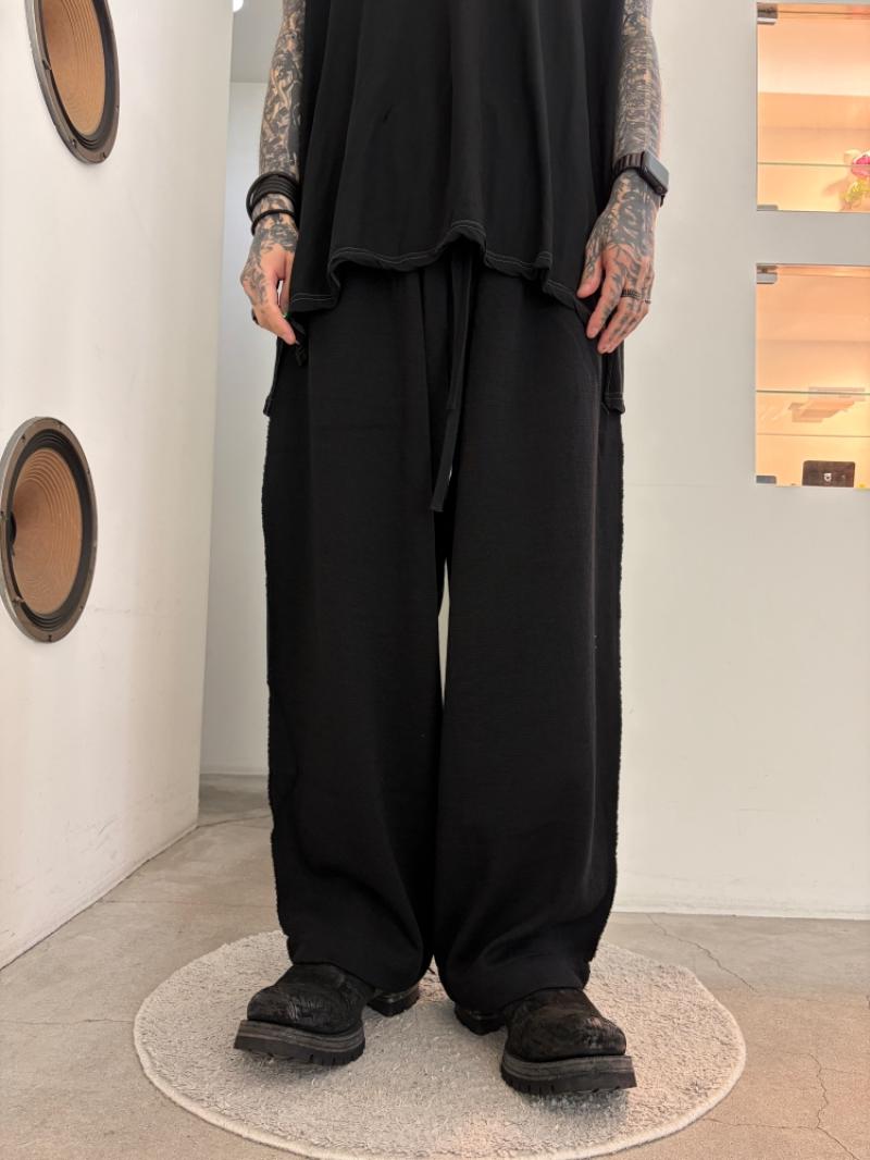 my beautiful landlet / MILAN RIB CUT-OFF WIDE EASY PANTS 入荷